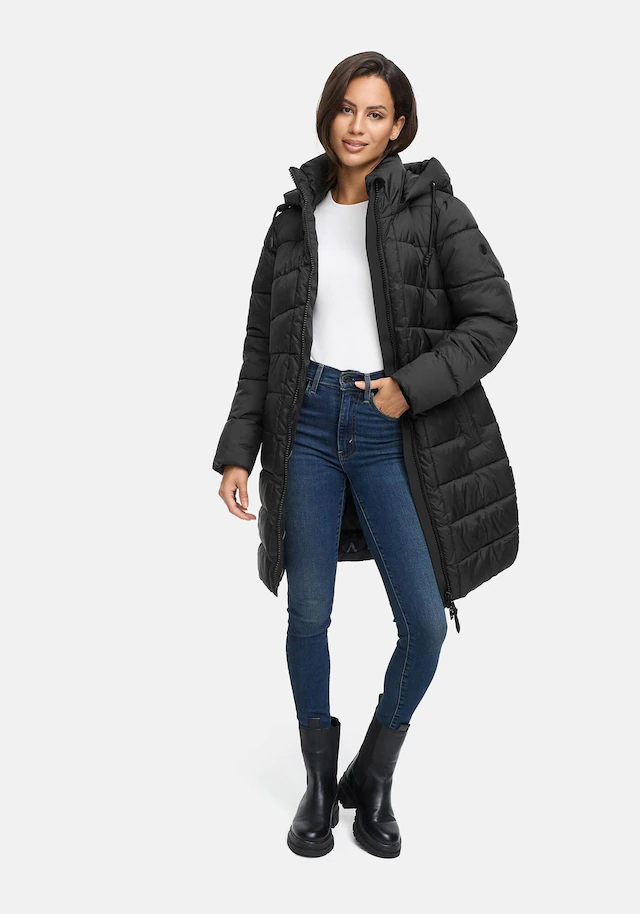 Marikoo Winterjacke »Kaltnäschen« mit abnehmbarer Kapuze und hochschließendem Kragen