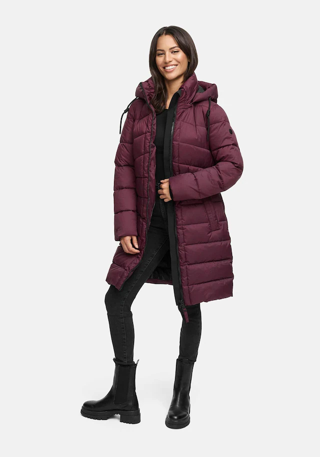 Marikoo Winterjacke »Kaltnäschen« mit abnehmbarer Kapuze und hochschließendem Kragen