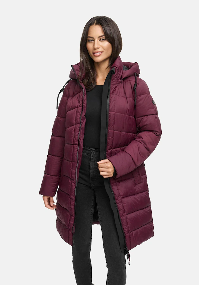 Marikoo Winterjacke »Kaltnäschen« mit abnehmbarer Kapuze und hochschließendem Kragen