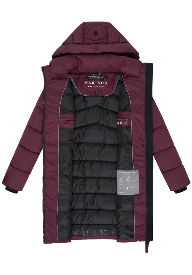 Marikoo Winterjacke »Kaltnäschen« mit abnehmbarer Kapuze und hochschließendem Kragen