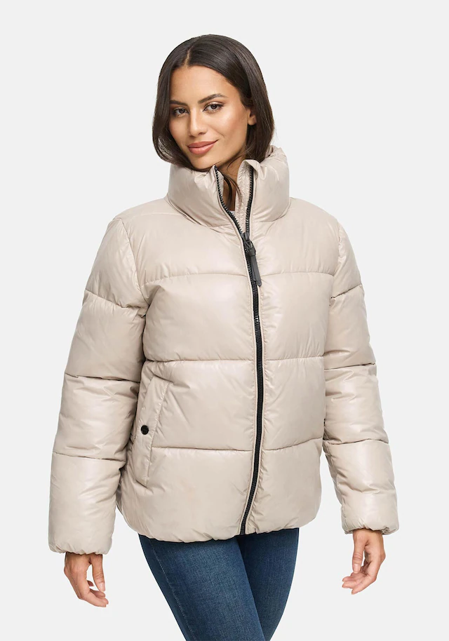 Marikoo Winterjacke »Hazalee« mit leicht gläzendem Obermaterial und hohem Kragen