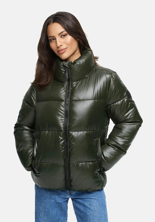 Marikoo Winterjacke »Hazalee« mit leicht gläzendem Obermaterial und hohem Kragen