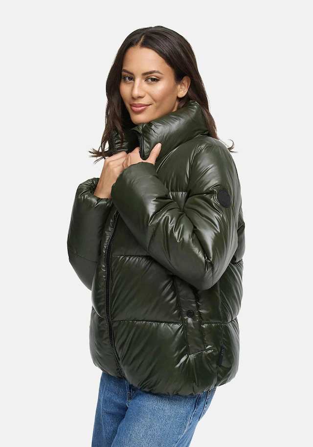 Marikoo Winterjacke »Hazalee« mit leicht gläzendem Obermaterial und hohem Kragen