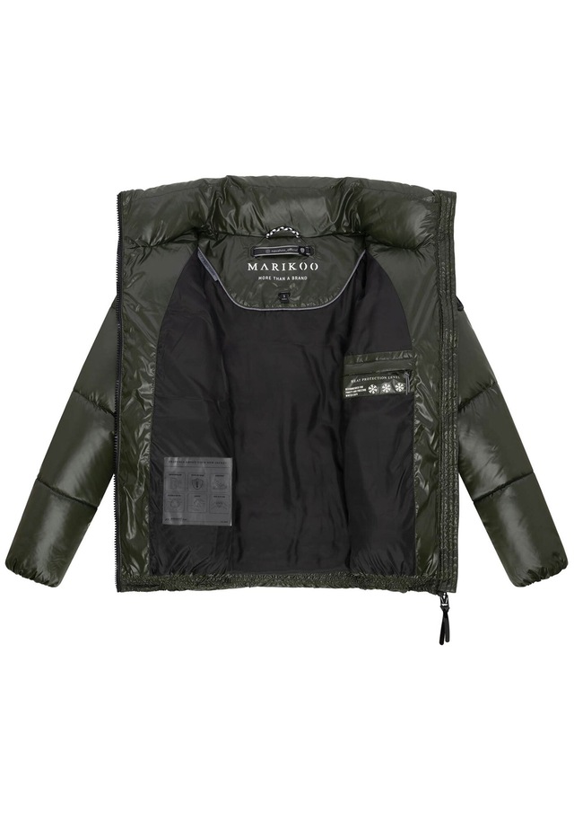 Marikoo Winterjacke »Hazalee« mit leicht gläzendem Obermaterial und hohem Kragen