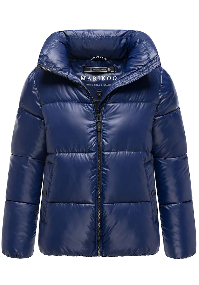 Marikoo Winterjacke »Hazalee« mit leicht gläzendem Obermaterial und hohem Kragen