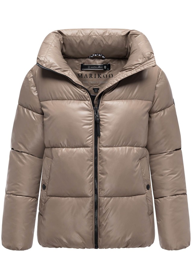 Marikoo Winterjacke »Hazalee« mit leicht gläzendem Obermaterial und hohem Kragen