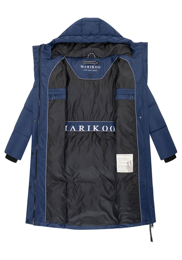 Marikoo Winterjacke »Michikoo« Extra langer Schnitt mit seitlichen Gehschlitzen