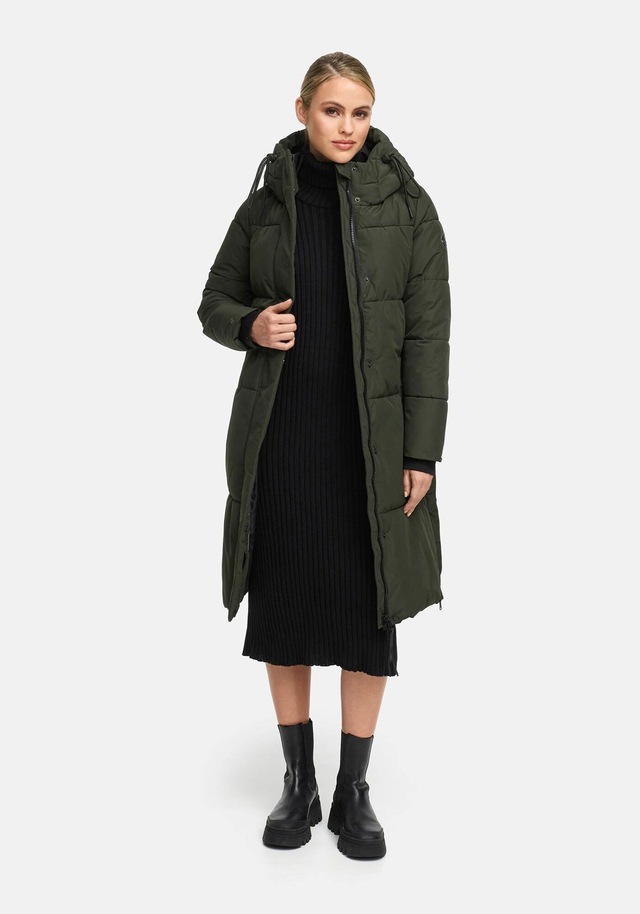Marikoo Winterjacke »Michikoo« Extra langer Schnitt mit seitlichen Gehschlitzen