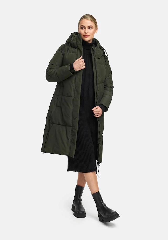 Marikoo Winterjacke »Michikoo« Extra langer Schnitt mit seitlichen Gehschlitzen