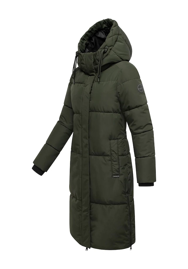 Marikoo Winterjacke »Michikoo« Extra langer Schnitt mit seitlichen Gehschlitzen