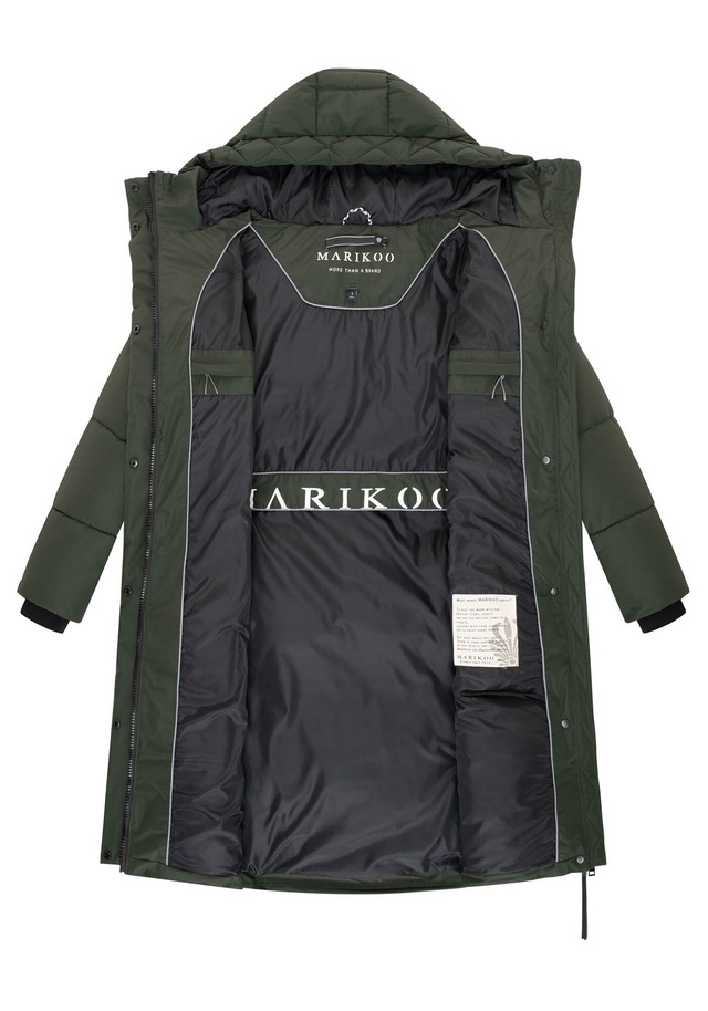 Marikoo Winterjacke »Michikoo« Extra langer Schnitt mit seitlichen Gehschlitzen