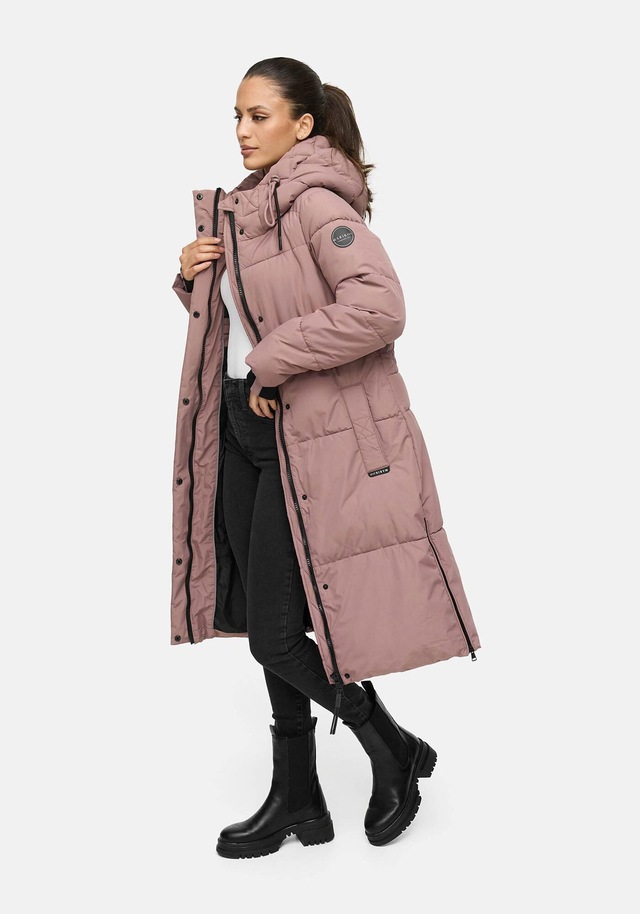 Marikoo Winterjacke »Michikoo« Extra langer Schnitt mit seitlichen Gehschlitzen