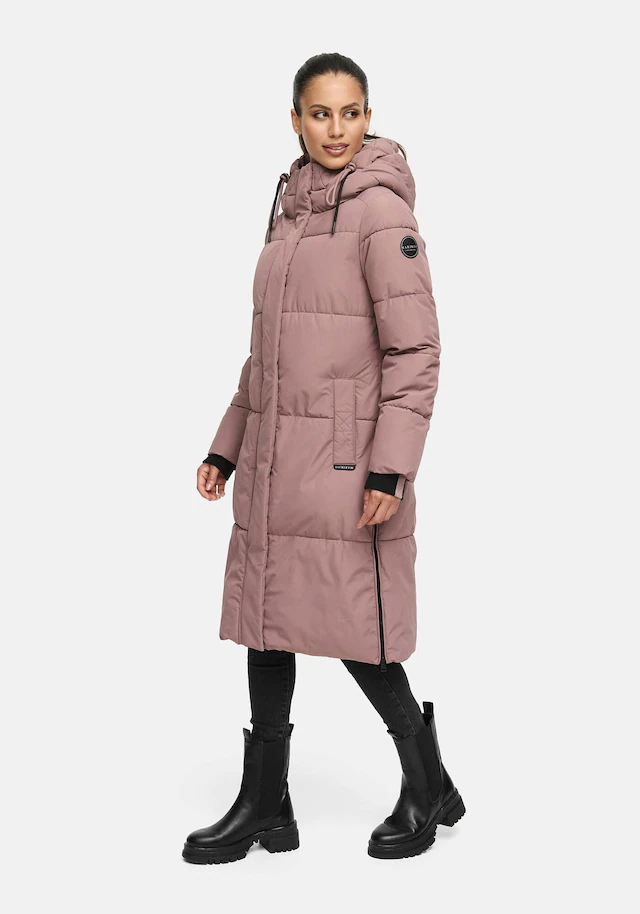 Marikoo Winterjacke »Michikoo« Extra langer Schnitt mit seitlichen Gehschlitzen