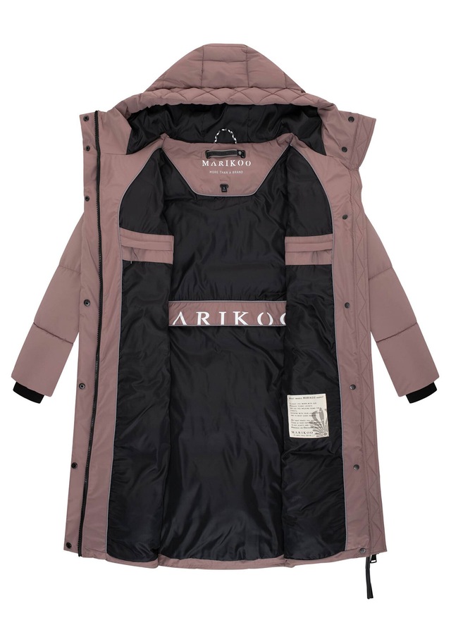 Marikoo Winterjacke »Michikoo« Extra langer Schnitt mit seitlichen Gehschlitzen