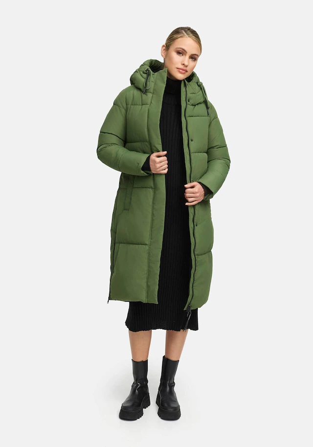 Marikoo Winterjacke »Michikoo« Extra langer Schnitt mit seitlichen Gehschlitzen