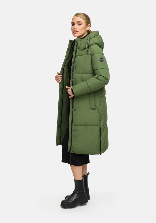 Marikoo Winterjacke »Michikoo« Extra langer Schnitt mit seitlichen Gehschlitzen