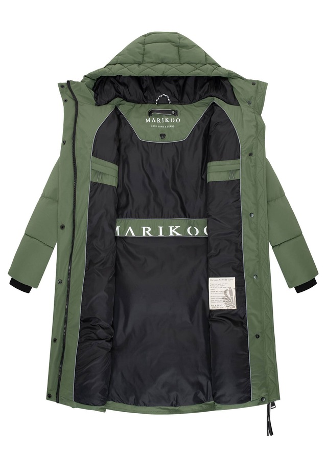 Marikoo Winterjacke »Michikoo« Extra langer Schnitt mit seitlichen Gehschlitzen