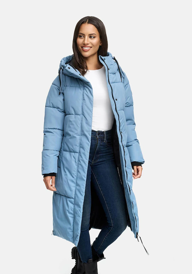 Marikoo Winterjacke »Michikoo« Extra langer Schnitt mit seitlichen Gehschlitzen
