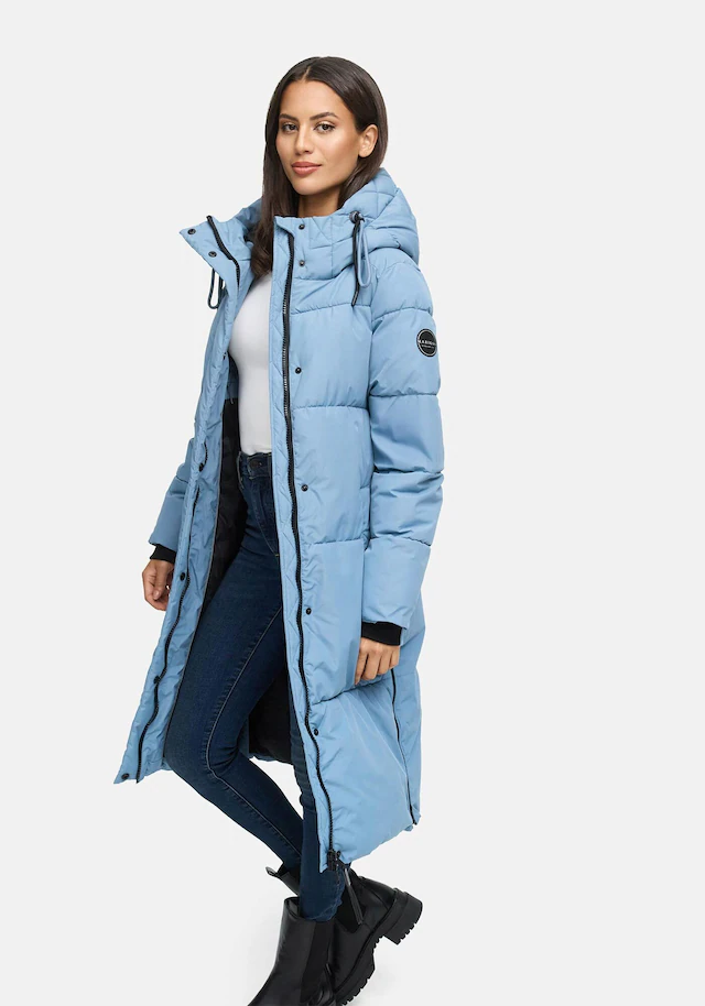 Marikoo Winterjacke »Michikoo« Extra langer Schnitt mit seitlichen Gehschlitzen