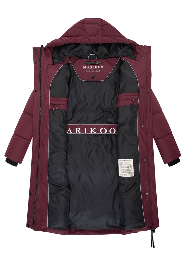 Marikoo Winterjacke »Michikoo« Extra langer Schnitt mit seitlichen Gehschlitzen