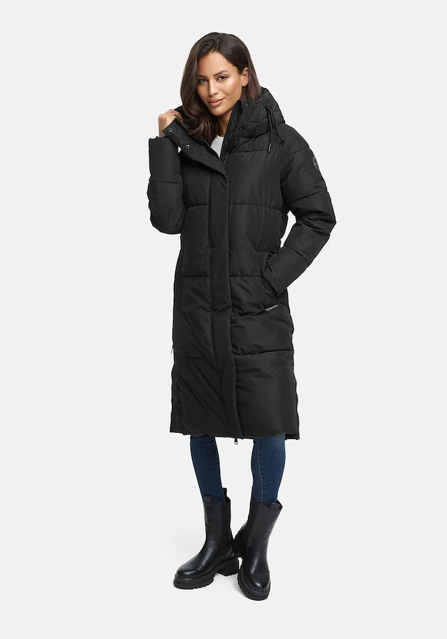 Marikoo Winterjacke »Michikoo« Extra langer Schnitt mit seitlichen Gehschlitzen
