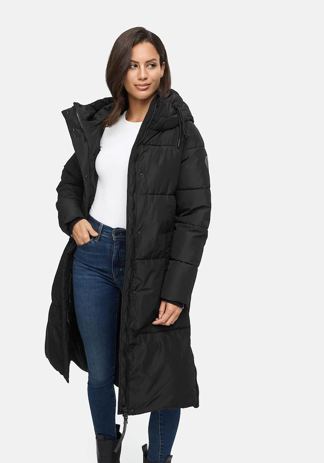 Marikoo Winterjacke »Michikoo« Extra langer Schnitt mit seitlichen Gehschlitzen
