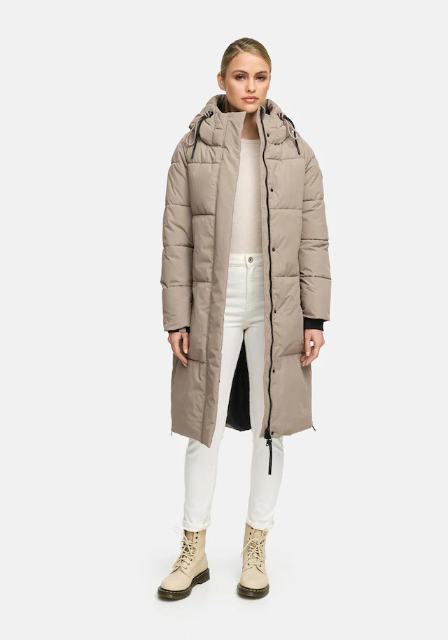 Marikoo Winterjacke »Michikoo« Extra langer Schnitt mit seitlichen Gehschlitzen