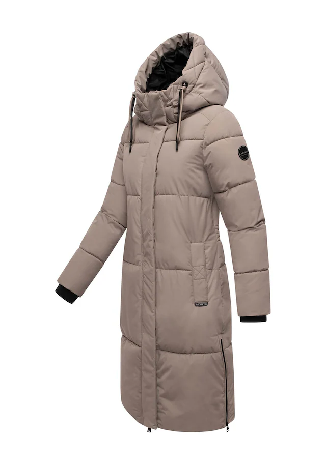 Marikoo Winterjacke »Michikoo« Extra langer Schnitt mit seitlichen Gehschlitzen