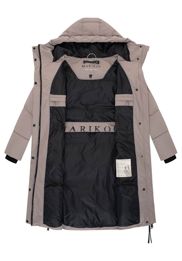 Marikoo Winterjacke »Michikoo« Extra langer Schnitt mit seitlichen Gehschlitzen