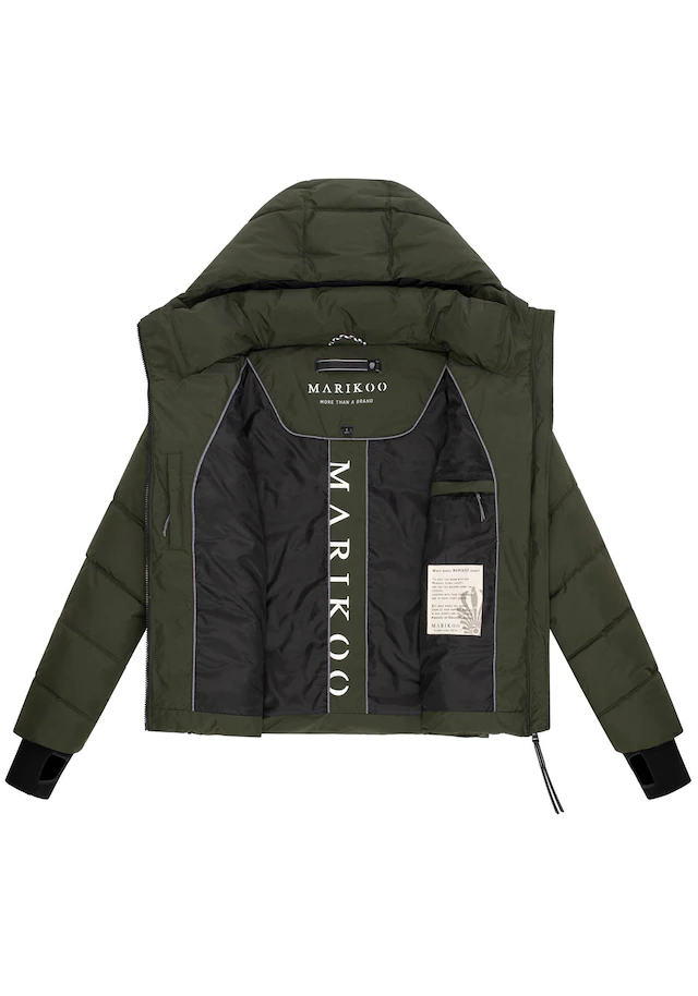 Marikoo Winterjacke »Yukanii« Kurze Winterjacke mit langen Bündchen und Daumenloch