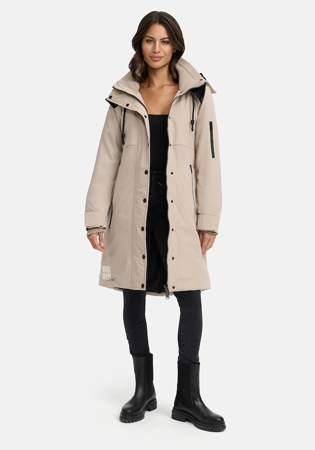Marikoo Winterjacke »Anoukaa« langer Parka mit abnehmbarer Kapuze