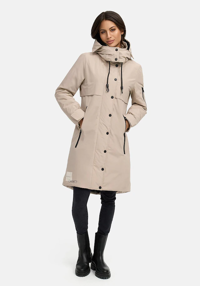 Marikoo Winterjacke »Anoukaa« langer Parka mit abnehmbarer Kapuze