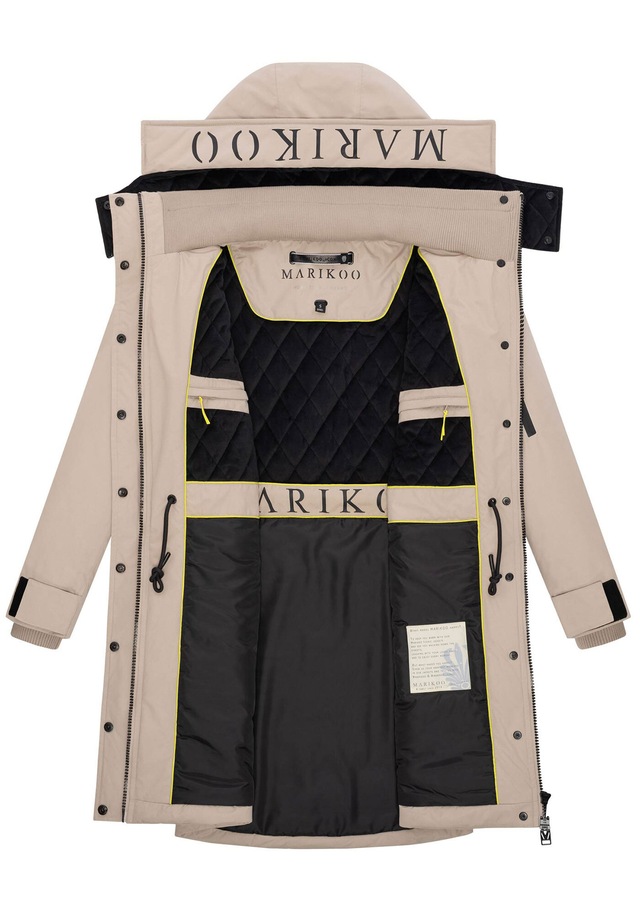 Marikoo Winterjacke »Anoukaa« langer Parka mit abnehmbarer Kapuze