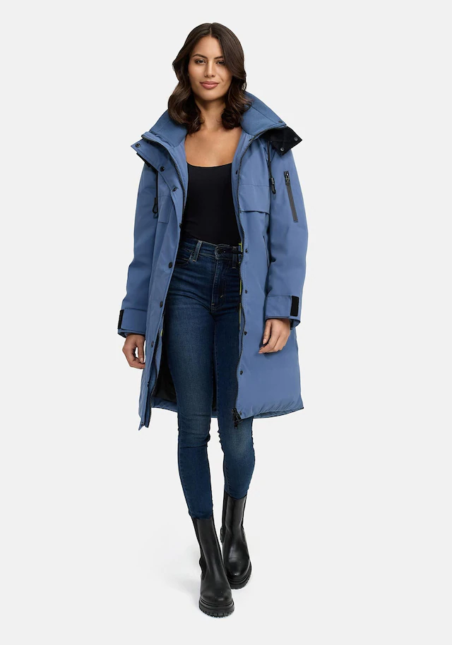 Marikoo Winterjacke »Anoukaa« langer Parka mit abnehmbarer Kapuze