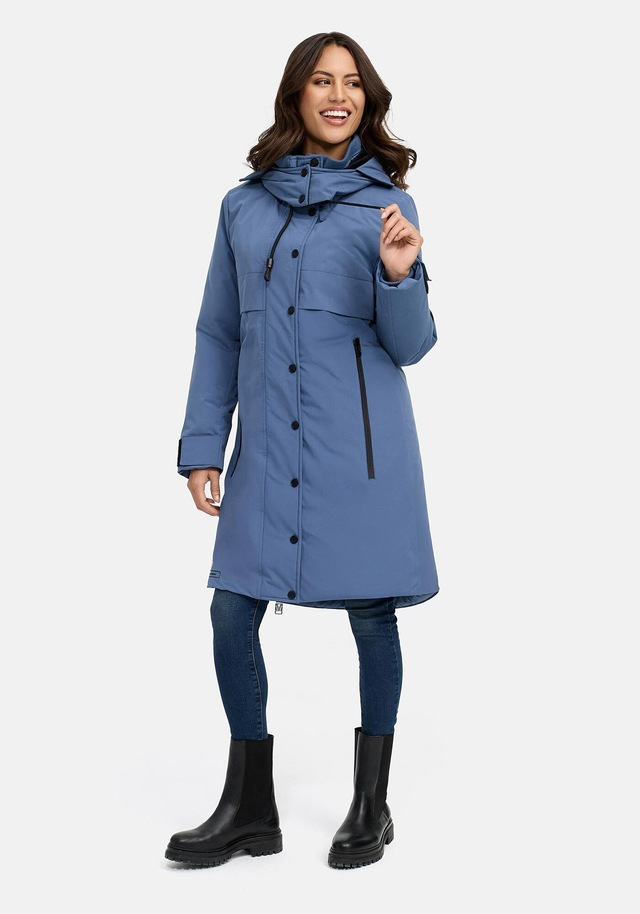 Marikoo Winterjacke »Anoukaa« langer Parka mit abnehmbarer Kapuze