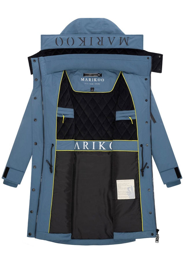 Marikoo Winterjacke »Anoukaa« langer Parka mit abnehmbarer Kapuze