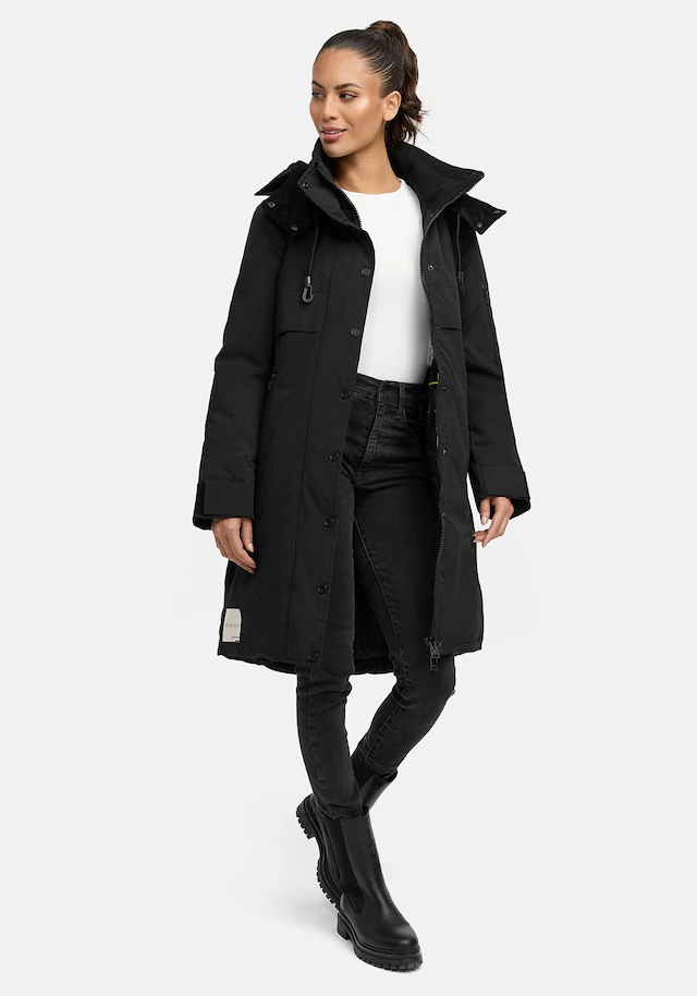 Marikoo Winterjacke »Anoukaa« langer Parka mit abnehmbarer Kapuze