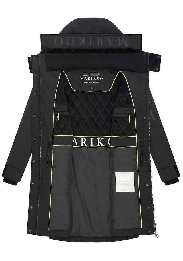 Marikoo Winterjacke »Anoukaa« langer Parka mit abnehmbarer Kapuze