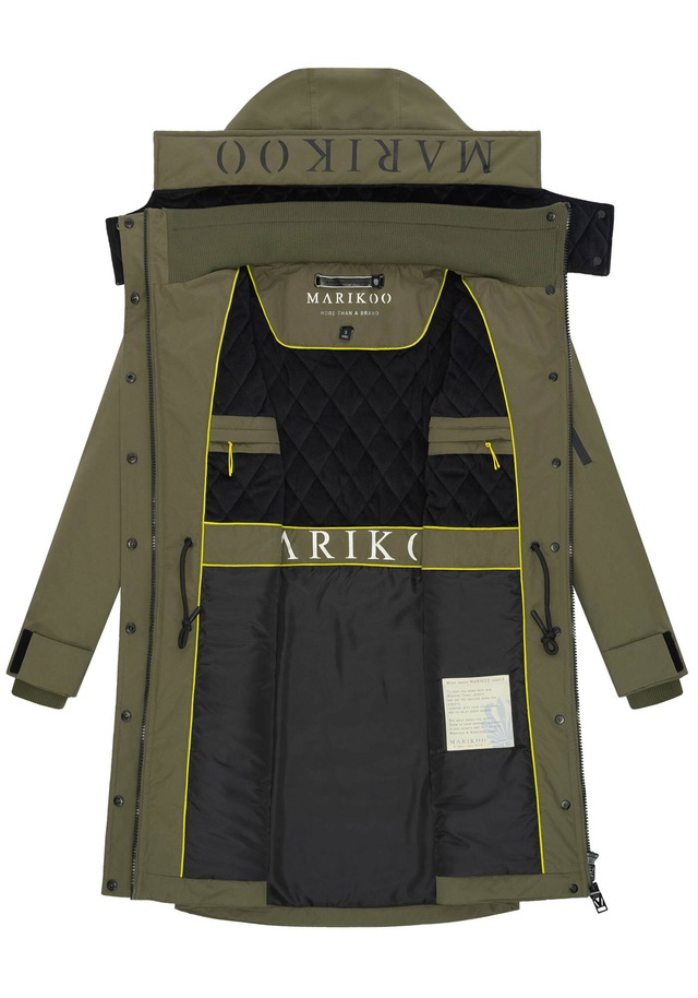 Marikoo Winterjacke »Anoukaa« langer Parka mit abnehmbarer Kapuze