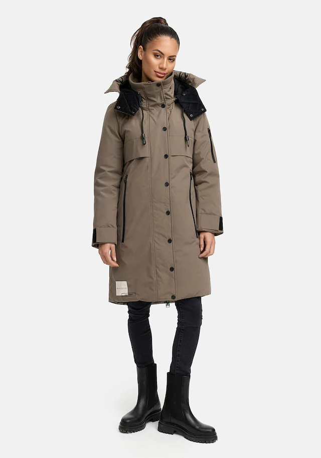 Marikoo Winterjacke »Anoukaa« langer Parka mit abnehmbarer Kapuze