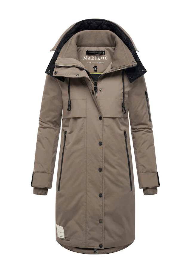 Marikoo Winterjacke »Anoukaa« langer Parka mit abnehmbarer Kapuze