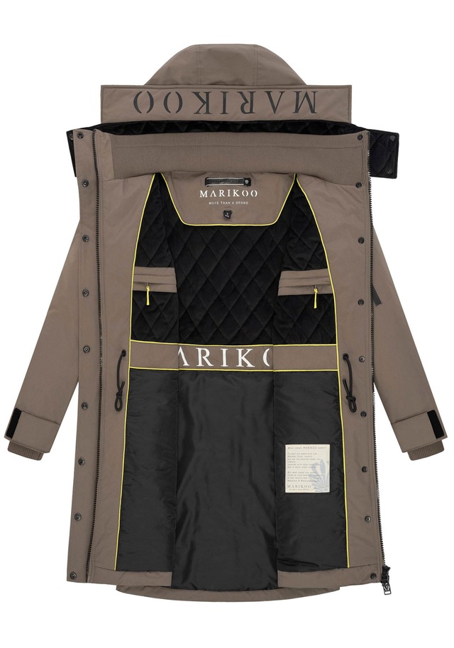 Marikoo Winterjacke »Anoukaa« langer Parka mit abnehmbarer Kapuze