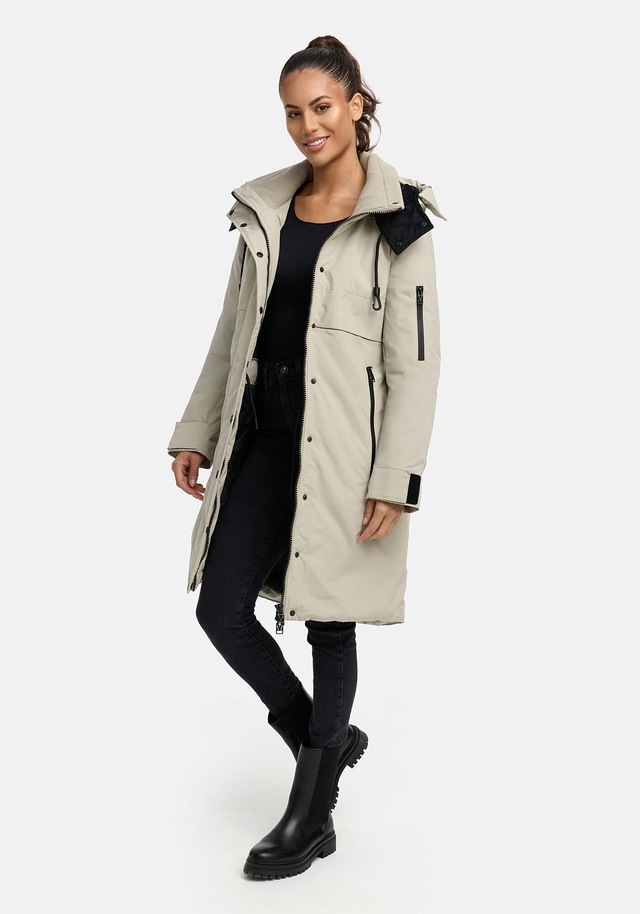 Marikoo Winterjacke »Anoukaa« langer Parka mit abnehmbarer Kapuze