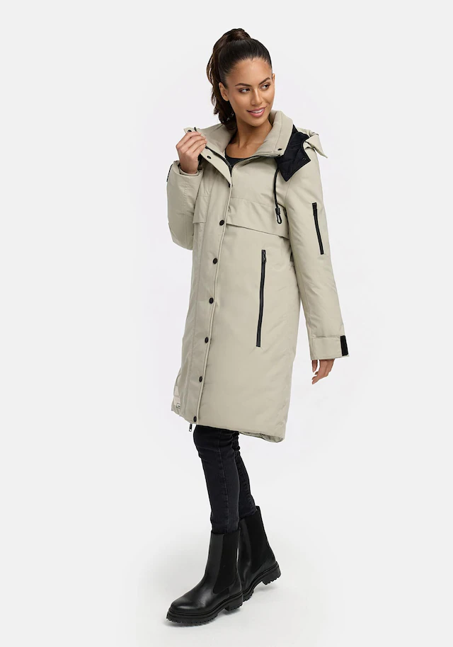Marikoo Winterjacke »Anoukaa« langer Parka mit abnehmbarer Kapuze