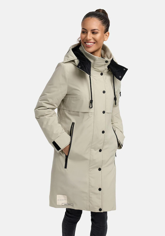 Marikoo Winterjacke »Anoukaa« langer Parka mit abnehmbarer Kapuze