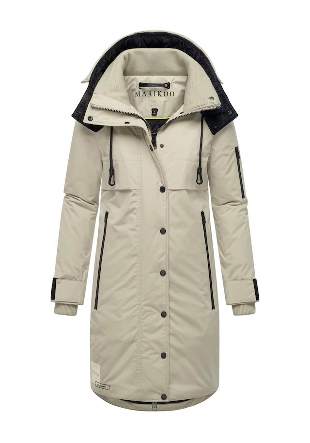 Marikoo Winterjacke »Anoukaa« langer Parka mit abnehmbarer Kapuze