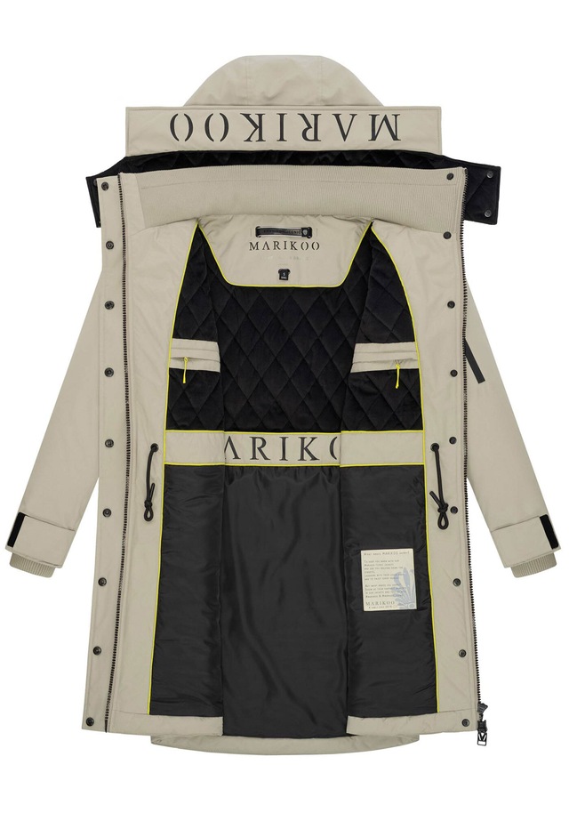 Marikoo Winterjacke »Anoukaa« langer Parka mit abnehmbarer Kapuze