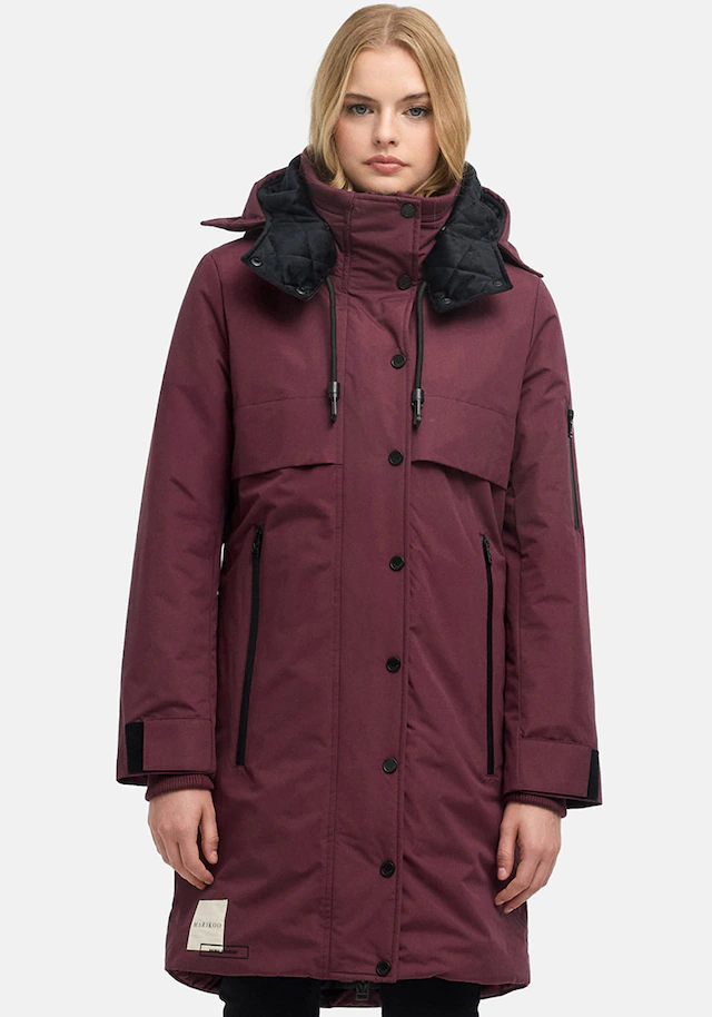 Marikoo Winterjacke »Anoukaa« langer Parka mit abnehmbarer Kapuze