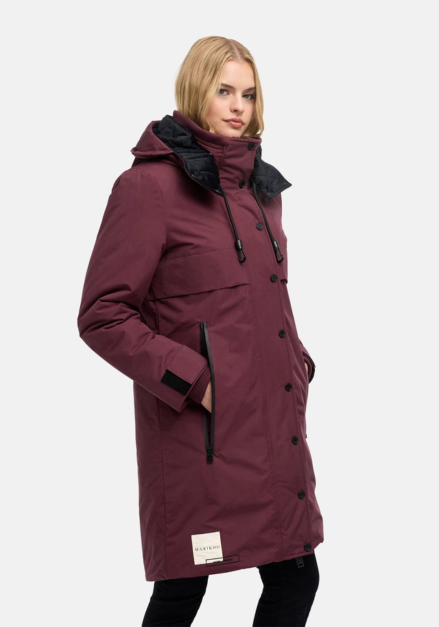 Marikoo Winterjacke »Anoukaa« langer Parka mit abnehmbarer Kapuze