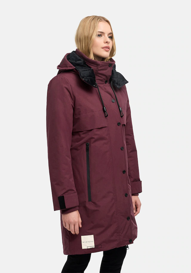 Marikoo Winterjacke »Anoukaa« langer Parka mit abnehmbarer Kapuze
